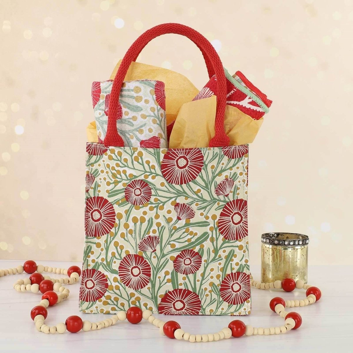 Camellia Bouquet Itsy Bitsy Gift Bag - rockflowerpaper