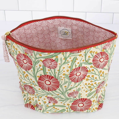 Camellia Bouquet Large Canvas Pouch Pouch - rockflowerpaper