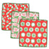 Candy Cane Joy blu Eco Dish Cloth (Set of 3) Reusable Dish Cloth - Rockflowerpaper