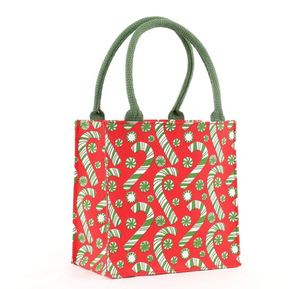 Candy Cane Joy Reusable Itsy Bitsy Gift Bag Gift Bag - Rockflowerpaper