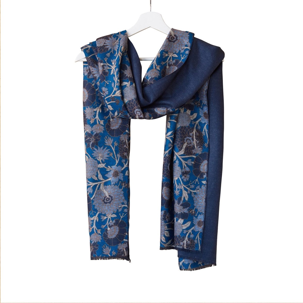 Capri Blue Reversible Wrap Scarf - rockflowerpaper