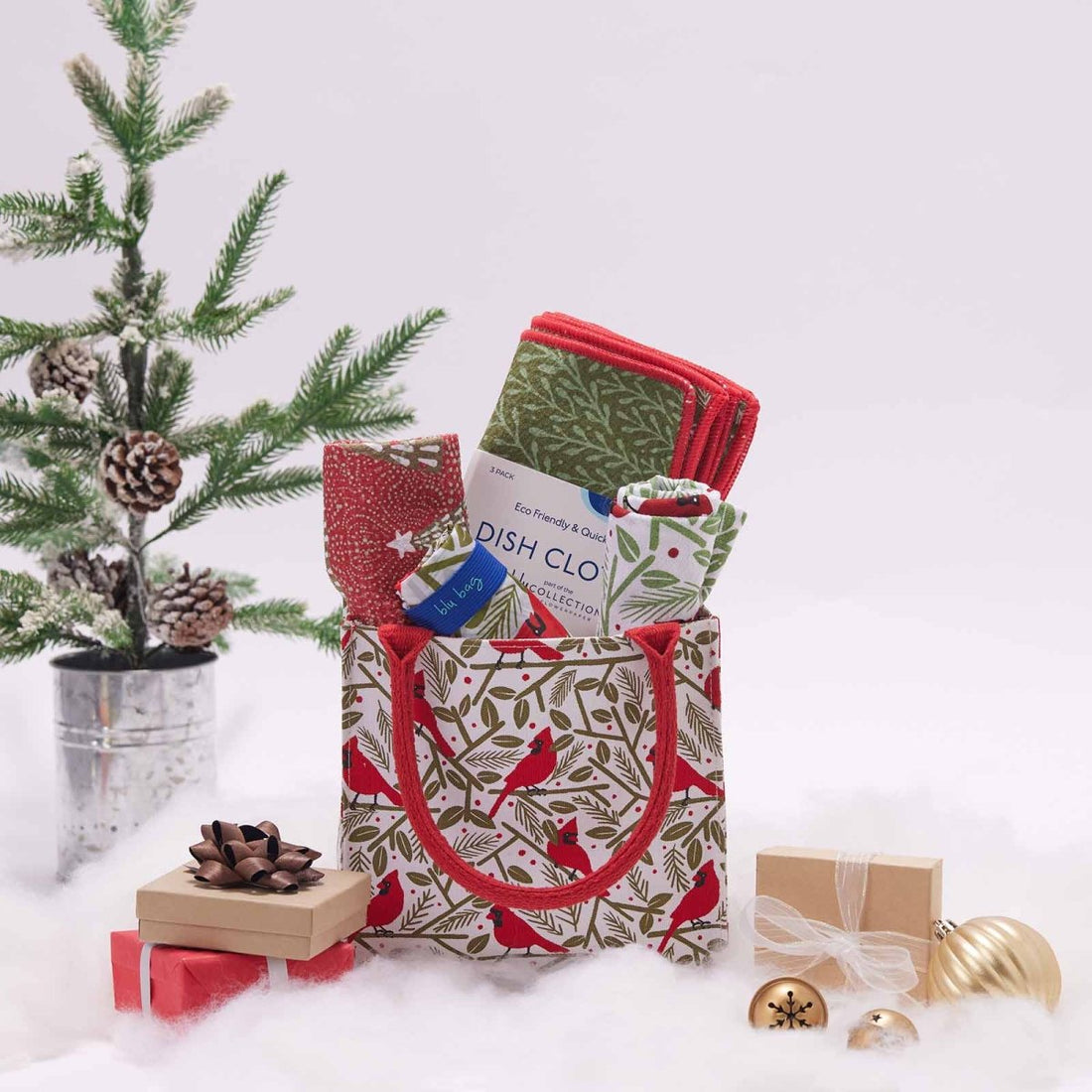 Cardinal Reusable Itsy Bitsy Gift Bag Gift Bag - rockflowerpaper