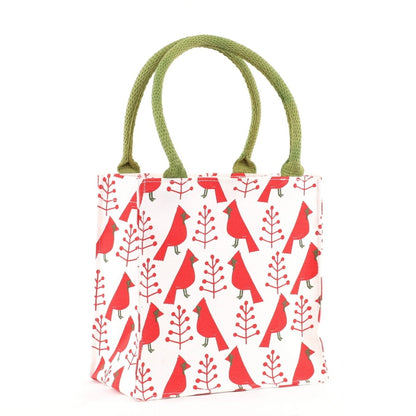 Cardinal &amp; Tree Reusable Itsy Bitsy Gift Bag Gift Bag - Rockflowerpaper