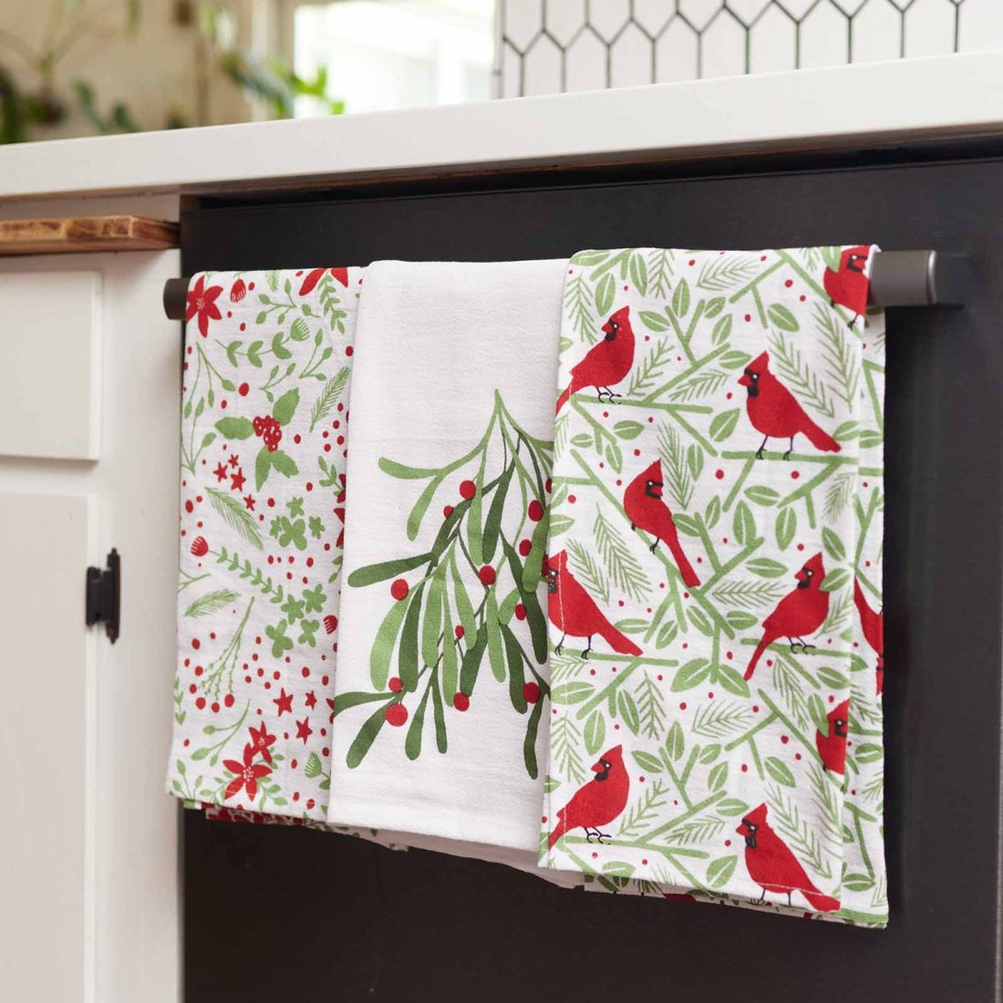 Cardinals Cotton Kitchen Towels (Set of 3) Cotton Kitchen Towel - rockflowerpaper