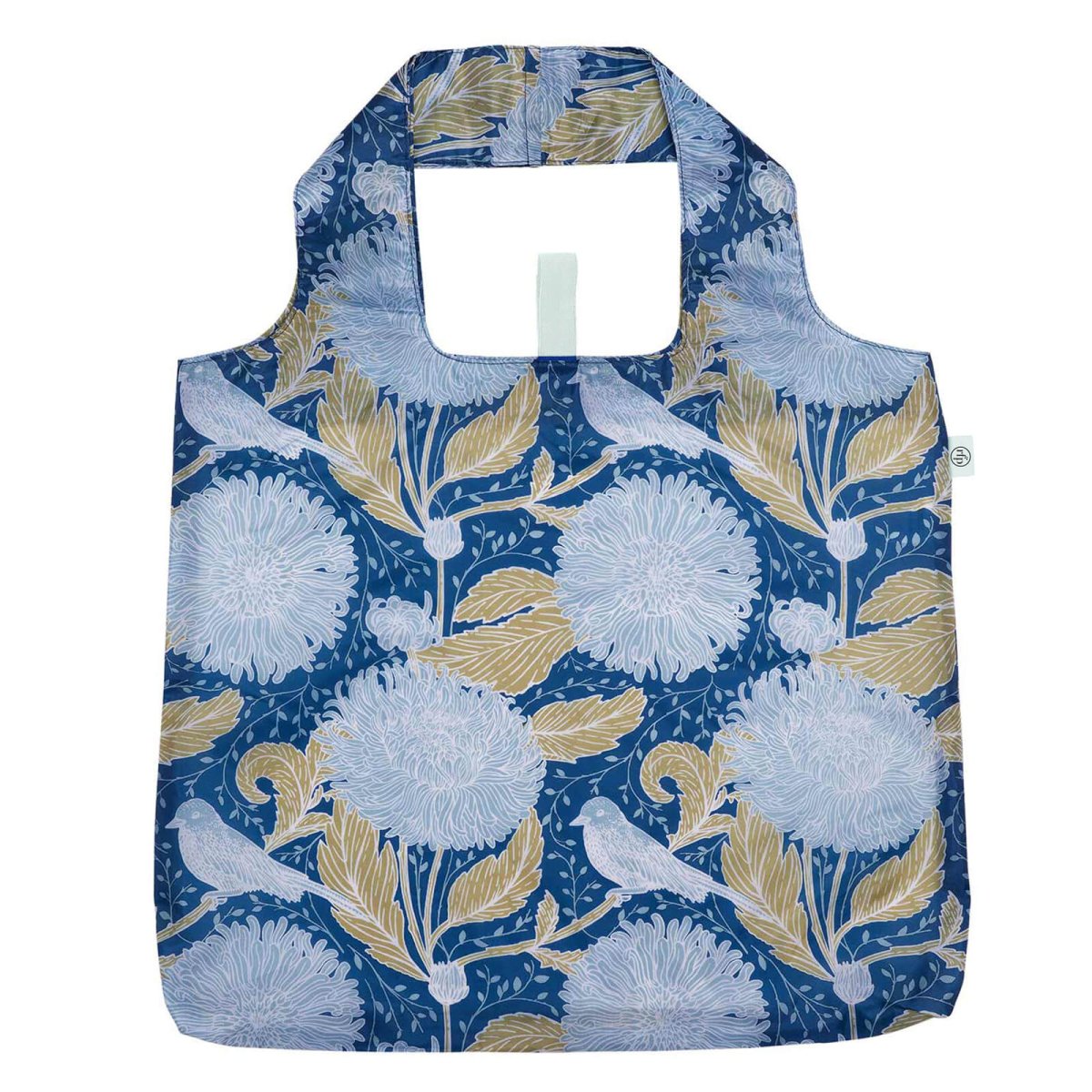 Chrysanthemum blu Reusable Shopping Bag Reusable Shopping Bag - rockflowerpaper