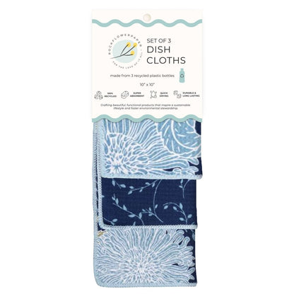 Chrysanthemum Eco Dish Cloth (Set of 3) Reusable Dish Cloth - rockflowerpaper