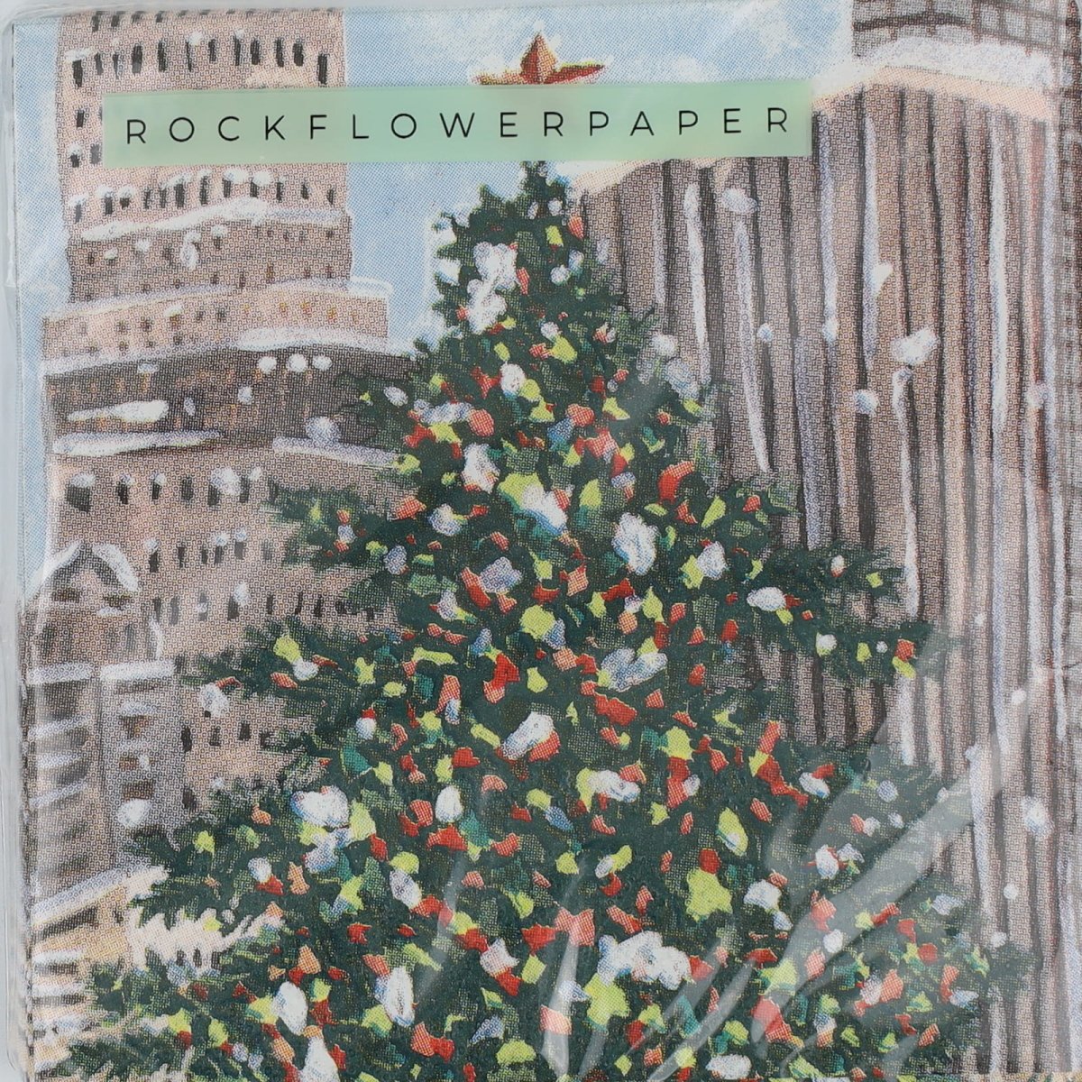Cityscape Yuletide Paper Cocktail Napkins (Pack of 25) Paper Cocktail Napkin - Rockflowerpaper