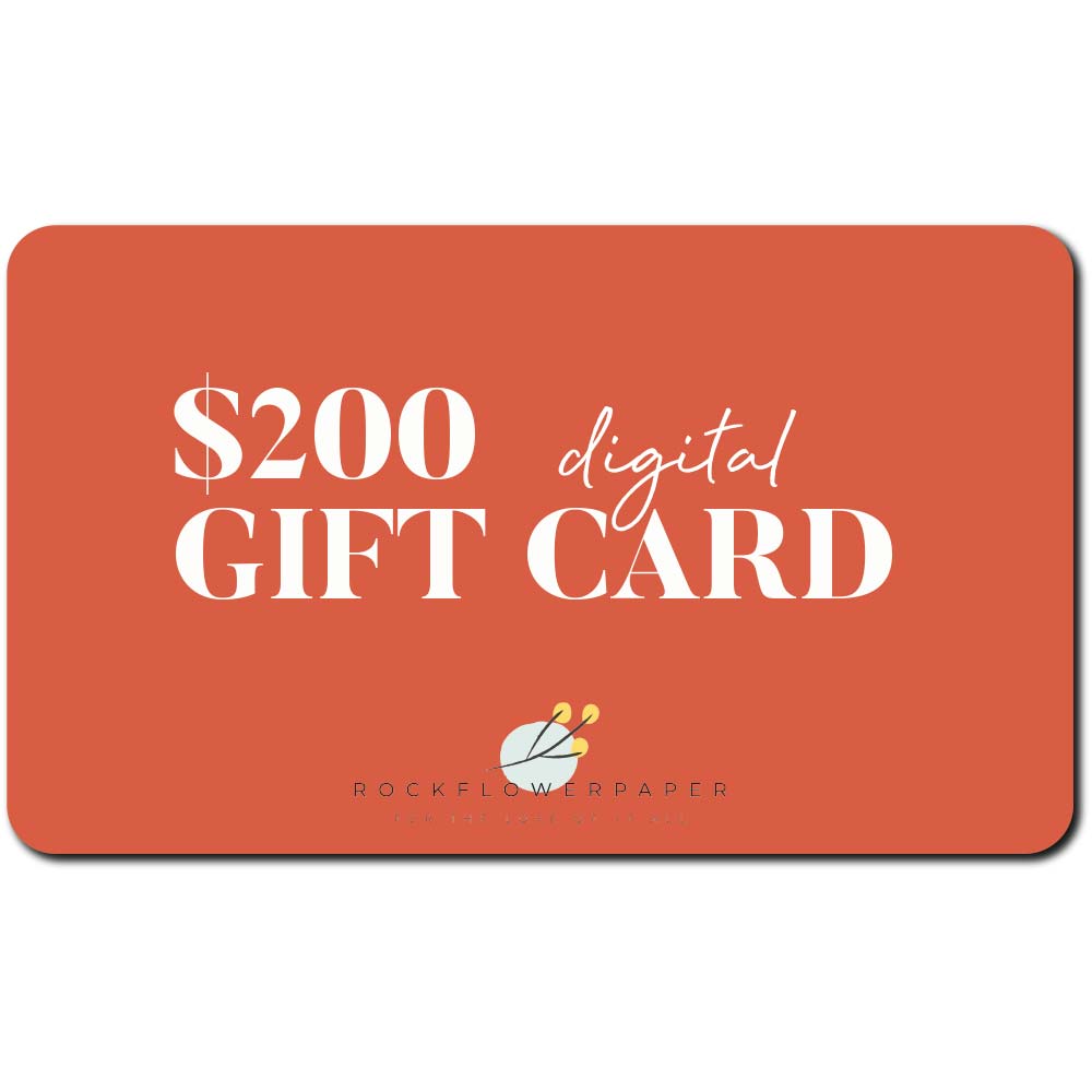 Digital Gift Card - Give the Gift of Choice! Gift Card - rockflowerpaper