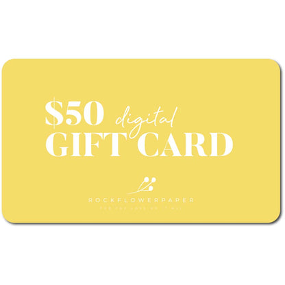 Digital Gift Card - Give the Gift of Choice! Gift Card - rockflowerpaper