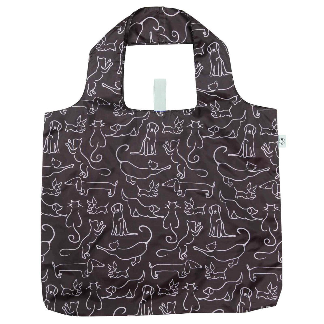 Dog And Cat blu Reusable Shopping Bag Reusable Shopping Bag - Rockflowerpaper
