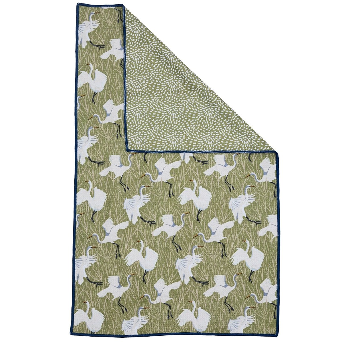 Egret &amp; Reed blu Eco Kitchen Tea Towel Tea Towel - Rockflowerpaper