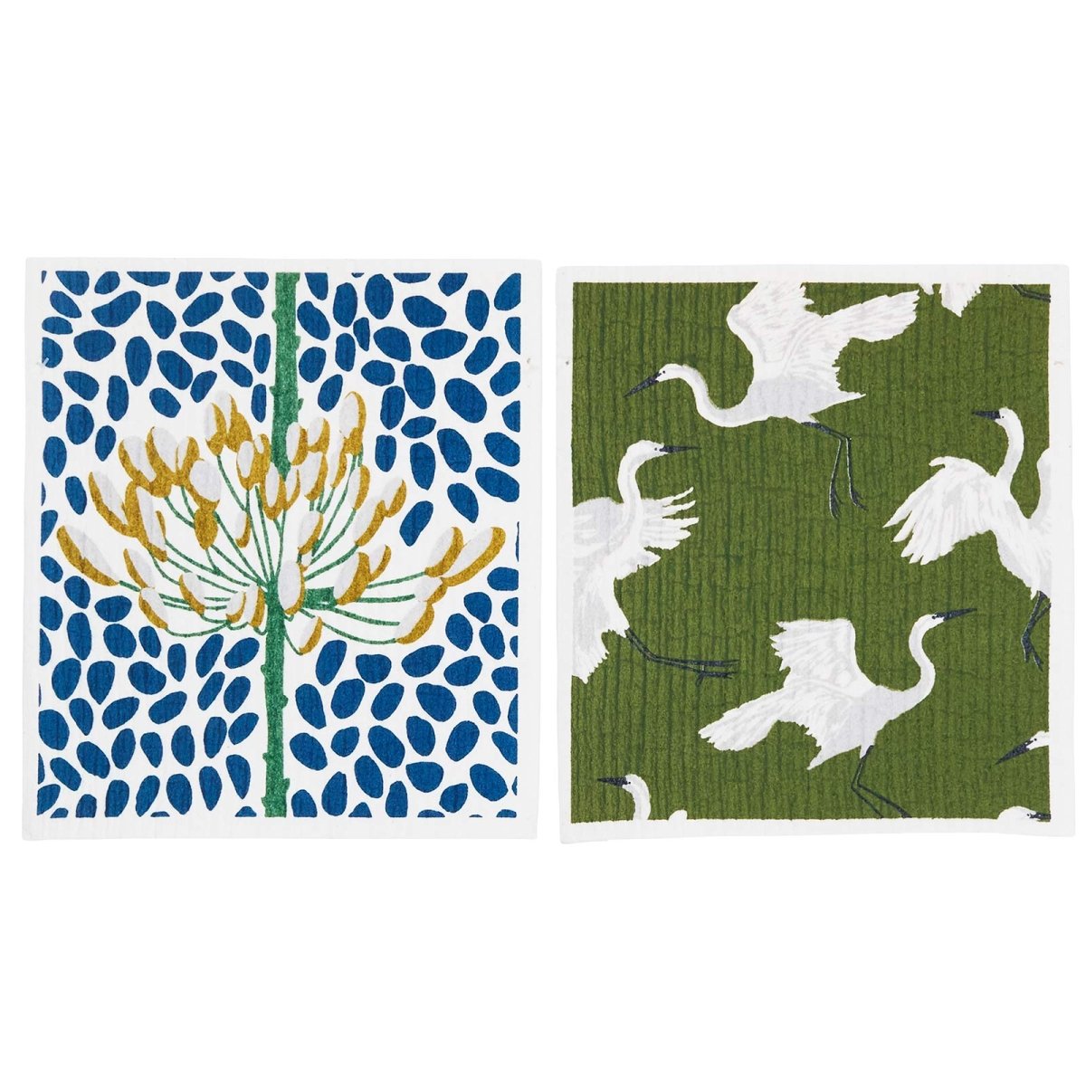 Egret &amp; Reed blu Eco Sponge Cloths (Set of 2) Eco Cloth - Rockflowerpaper