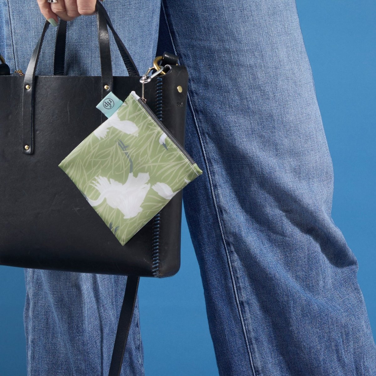 Egret &amp; Reed blu Reusable Shopping Bag Reusable Shopping Bag - Rockflowerpaper