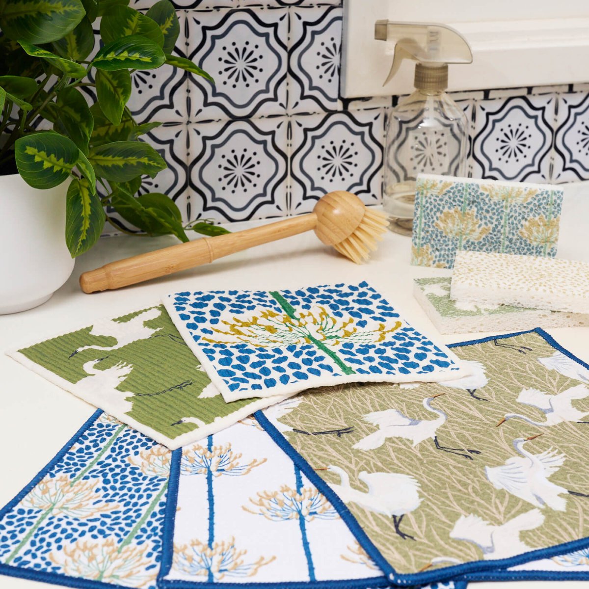 Egret &amp; Reed Eco Dish Cloth (Set of 3) Dish Cloth - Rockflowerpaper