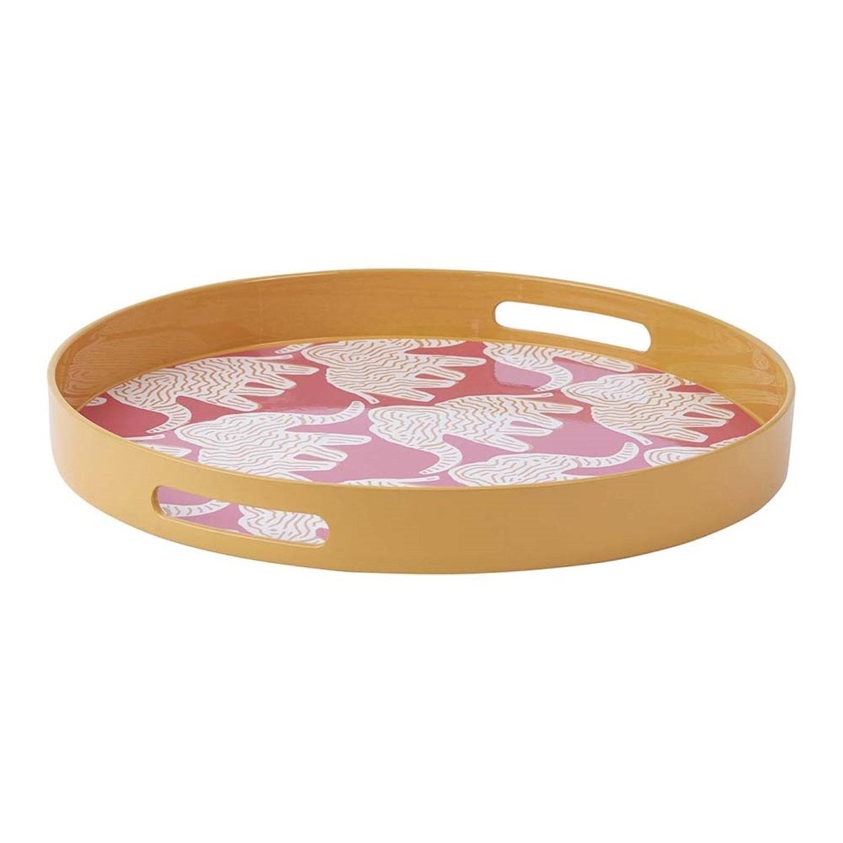 Elephant 15 Inch Round Tray Tray - rockflowerpaper