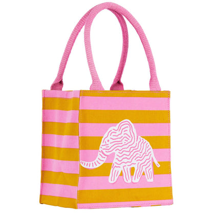 Elephant Stripe Reusable Itsy Bitsy Gift Bag Gift Bag - Rockflowerpaper