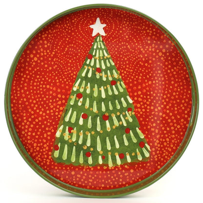 Festive Filigree Round Laquer Serving Tray Tray - Rockflowerpaper