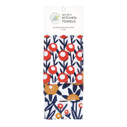 Field of Flowers Cotton Kitchen Towels (Set of 3) Cotton Kitchen Towel - rockflowerpaper