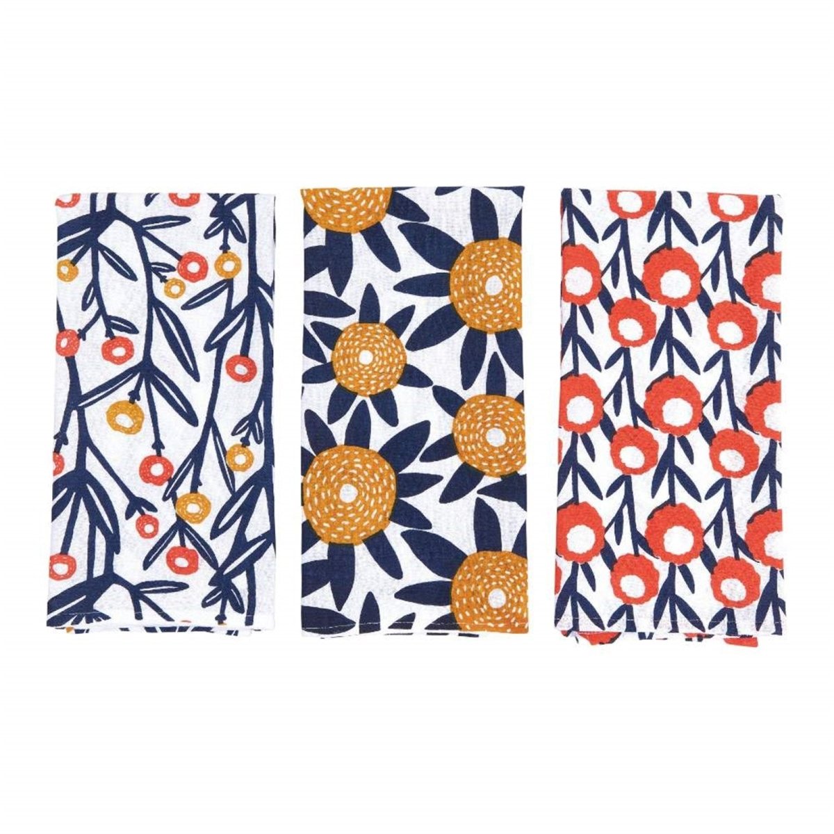 Field of Flowers Cotton Kitchen Towels (Set of 3) Cotton Kitchen Towel - rockflowerpaper