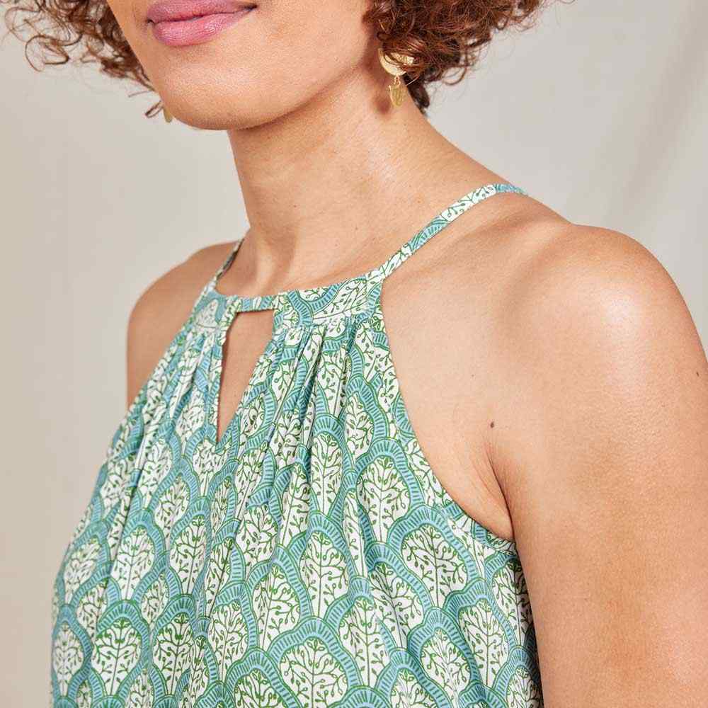 Fifer Blue Green Sundress Dress - rockflowerpaper