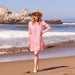 Fifer Pink Cotton Button Down Beach Tunic