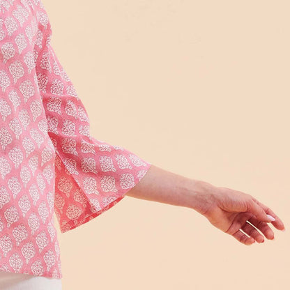 Fifer Pink Cotton Kurta Tunic KURTATUNIC - rockflowerpaper