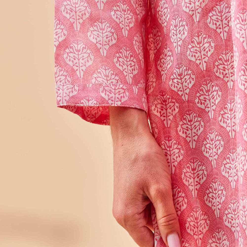 Fifer Pink Pintuck Beach Cover Up Swim Cover Up - rockflowerpaper