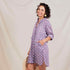 Fifer Raspberry Button Down Beach Tunic Swim Cover Up - rockflowerpaper