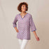 Fifer Rose Pink blu Cotton Kurta Tunic Tunic - rockflowerpaper