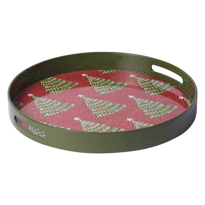 Filigree Trees 15 Inch Round Tray Tray - rockflowerpaper