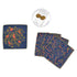 Finches blu Kitchen Reusable Cocktail Napkins (Set of 8) Reusable Cocktail Napkin - rockflowerpaper
