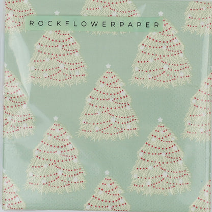Fir Tree Paper Napkins (Pack of 25) Paper Cocktail Napkin - Rockflowerpaper
