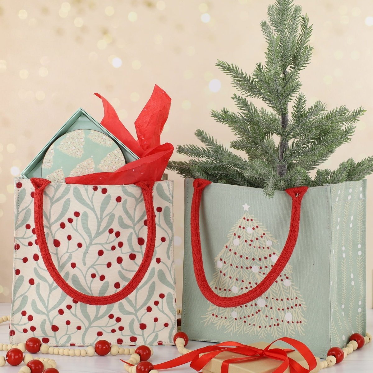 Fir Tree Reusable Itsy Bitsy Gift Bag Gift Bag - Rockflowerpaper