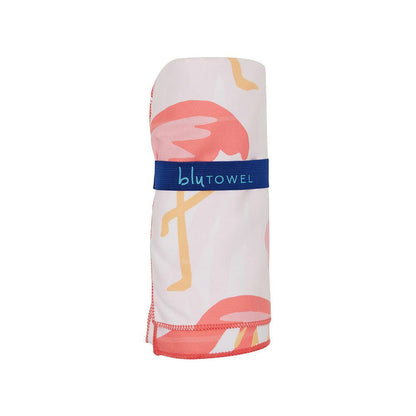 Flamingo Pink Beach Towel Beach Towel - rockflowerpaper