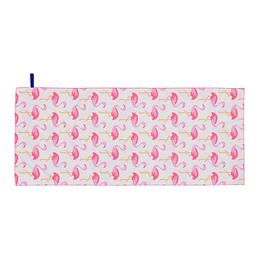 Flamingo Pink Beach Towel Beach Towel - rockflowerpaper