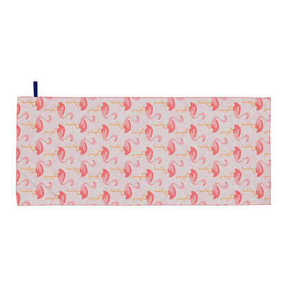 Flamingo Pink Beach Towel Beach Towel - rockflowerpaper