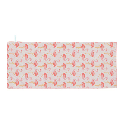 Flamingo Pink Reversible Eco Beach Towel Beach Towel - rockflowerpaper