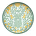 Floral Stag Round Lacquer Serving Tray
