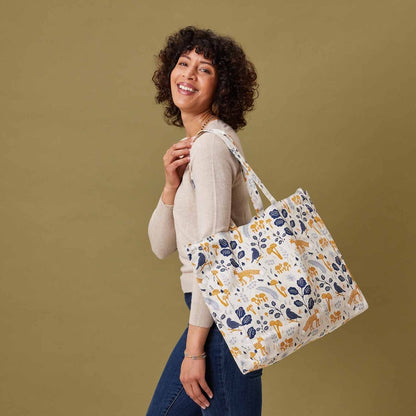 Fox and Feathers Little Shopper Tote Bag Tote - rockflowerpaper