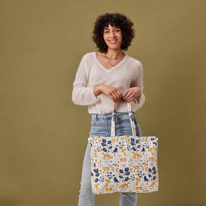 Fox and Feathers Little Shopper Tote Bag Tote - rockflowerpaper