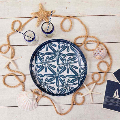 Geo Starfish 15 Inch Round Tray Tray - rockflowerpaper