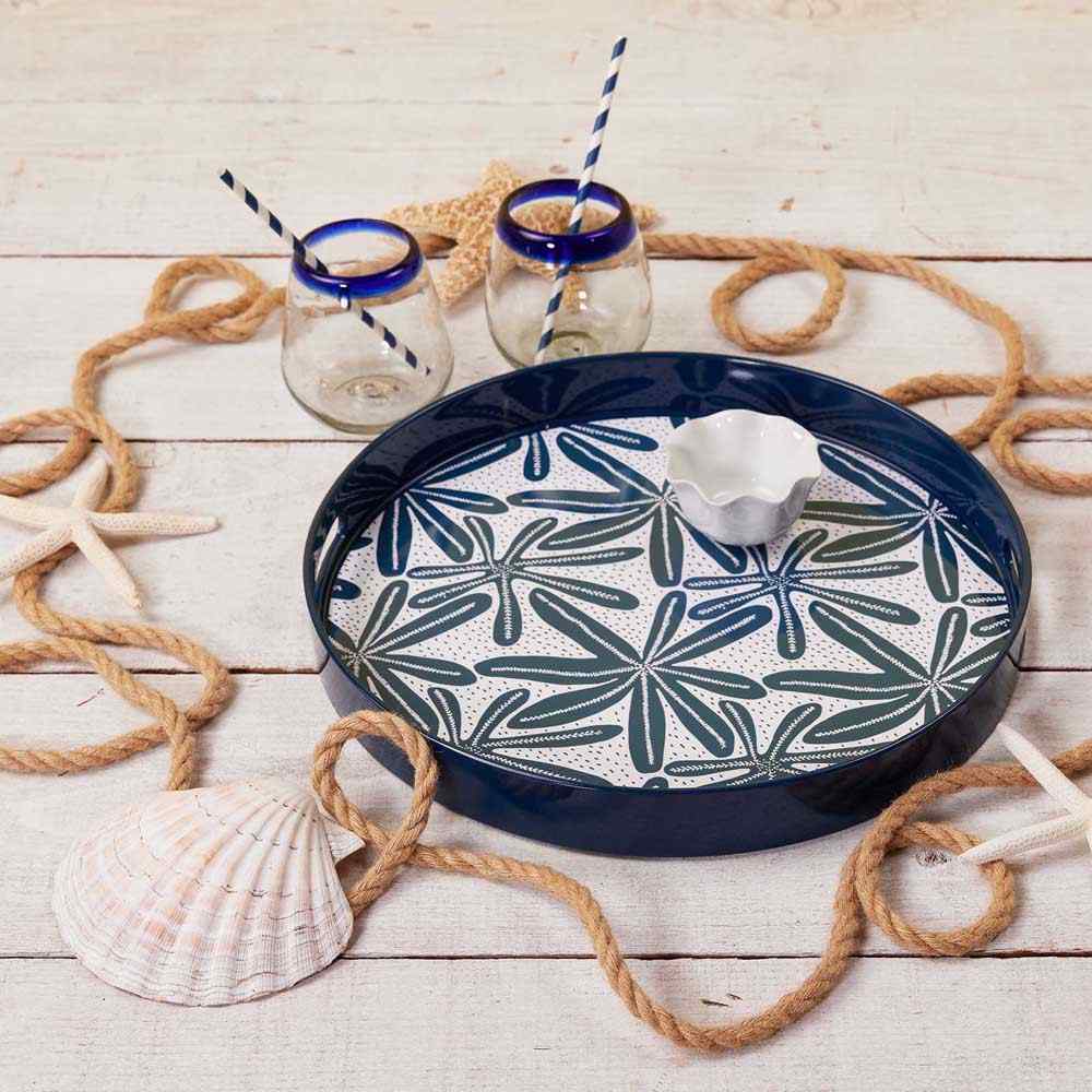 Geo Starfish 15 Inch Round Tray Tray - rockflowerpaper