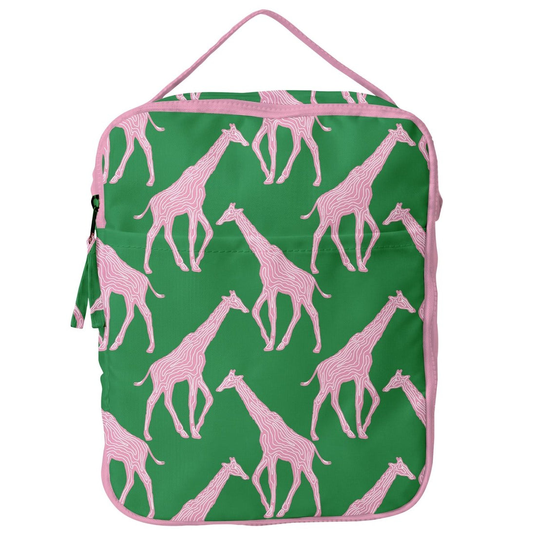 Giraffe Pink & Green Lunch Tote Lunch Tote - Rockflowerpaper