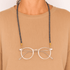 Grey Braided Leather Face Mask Necklace MASK - NECKLACE - rockflowerpaper