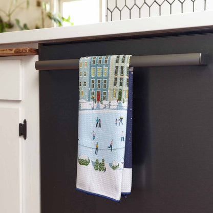 Holiday In The Park Blu Kitchen Tea Towel Kitchen Towel - rockflowerpaper