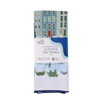 Holiday In The Park Blu Kitchen Tea Towel Kitchen Towel - rockflowerpaper