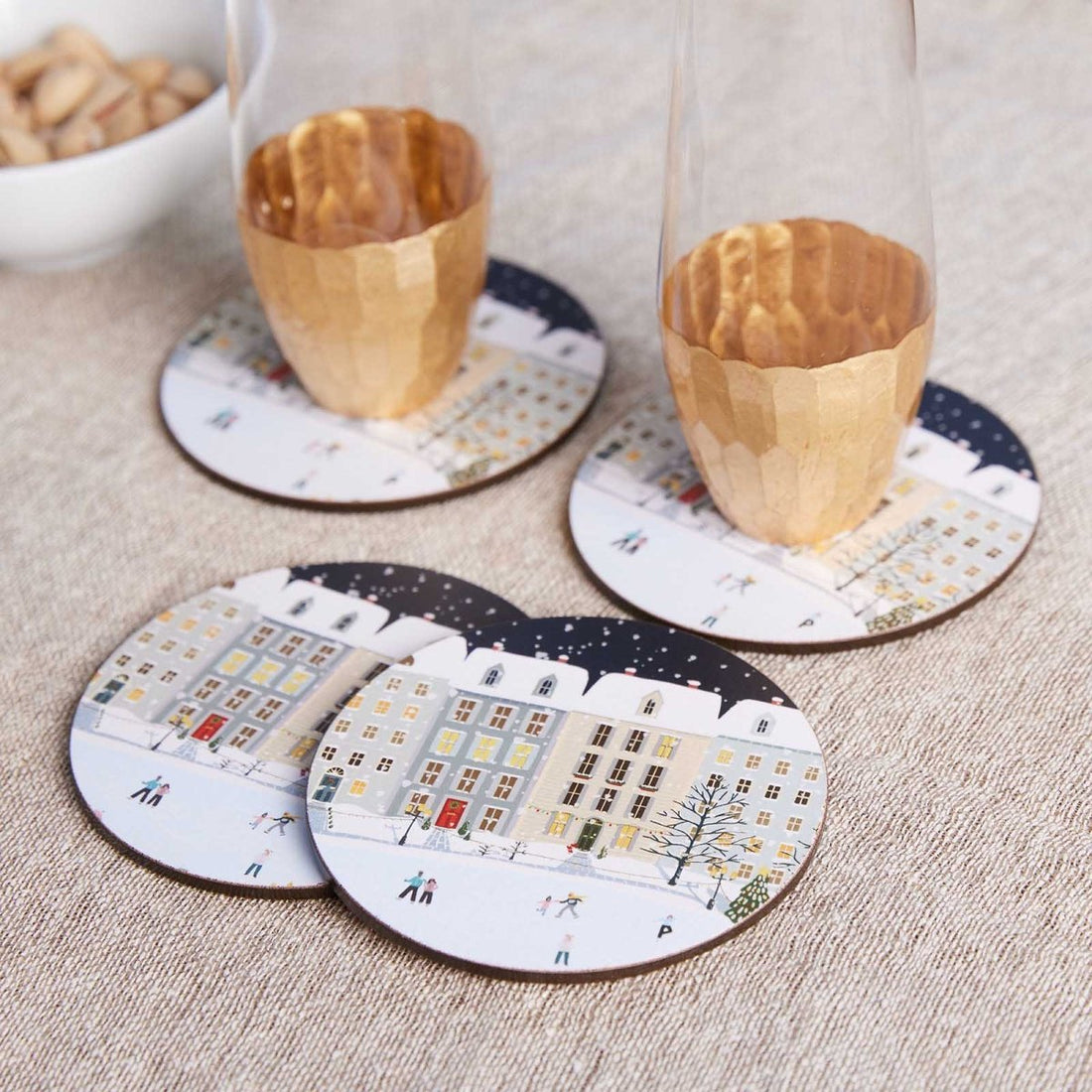 Holiday In The Park Round Coasters - Set of 4 Coaster - rockflowerpaper