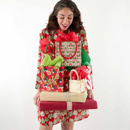 Holiday Kitties Reusable Itsy Bitsy Gift Bag Gift Bag - Rockflowerpaper