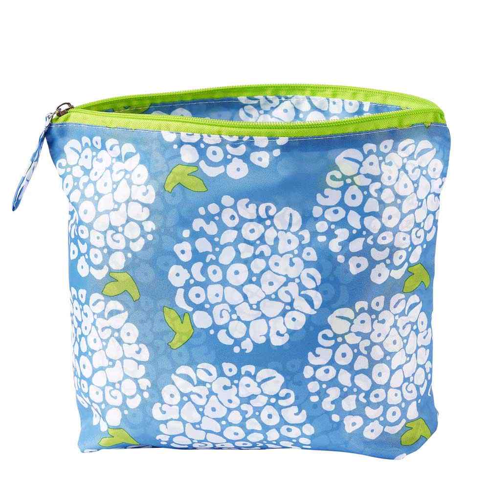 Hydrangea Blossoms Splash Proof Pouch Travel Pouch - rockflowerpaper