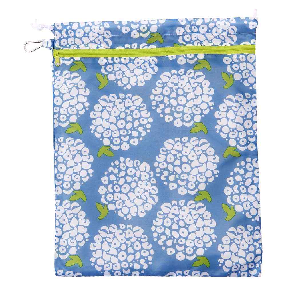 Hydrangea Blossoms Splash Proof Travel Sack Travel Sack - rockflowerpaper